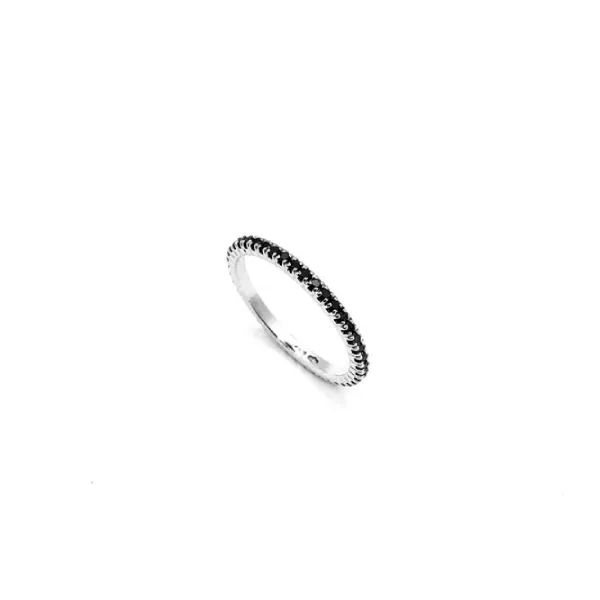 Anello Eternity con diamanti neri ct. 0,53 .