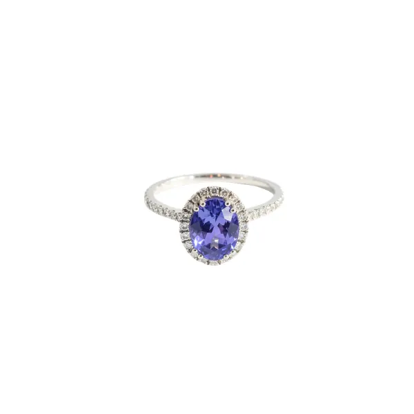 Anello con Tanzanite naturale ct.1,76