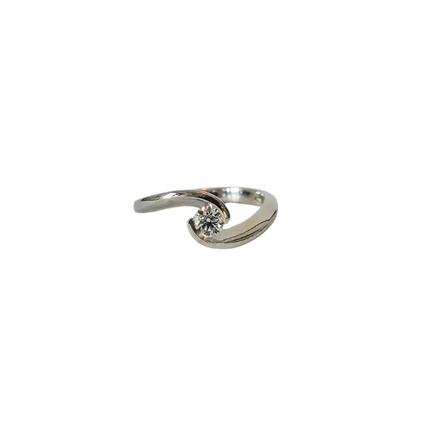  Solitario con diamante ct 0,25