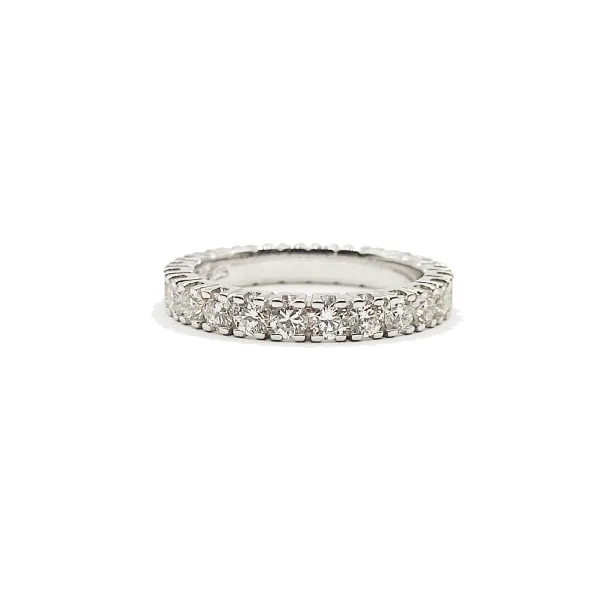 Eternity in oro bianco con diamanti ct. 1,90