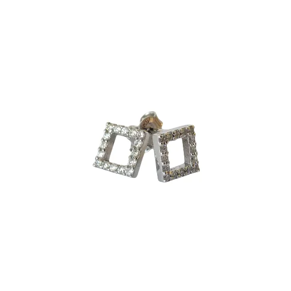Orecchini quadrati con diamanti ct. 0,23