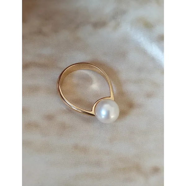 Anello con Perla Acquadolce 8,26 mm