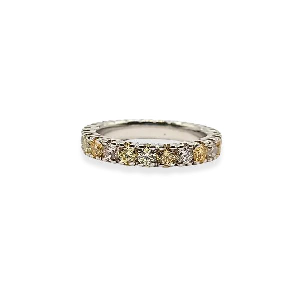 Eternity in oro bianco 18kt Fancy ct. 1,81