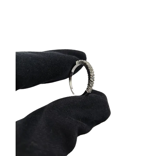 Anello Rivière in oro bianco 18 kt con diamanti ct. 0,45 (2)