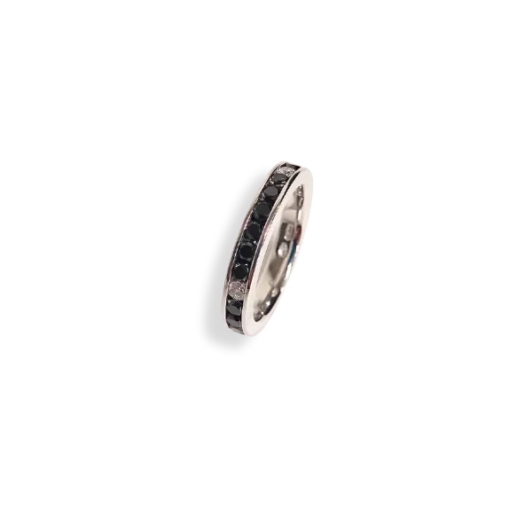 Eternity in oro bianco 18 Kt con diamanti neri ct. 1,38 e bianchi ct. 0,24 (2)