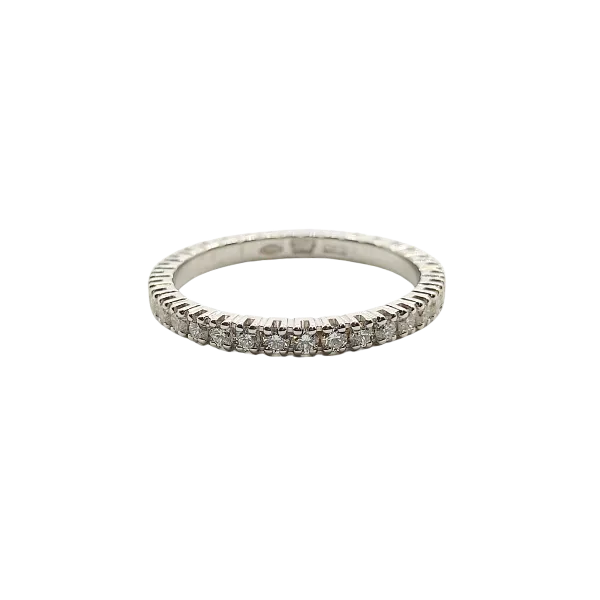 Eternity in oro bianco 18 Kt con diamanti ct. 1,19 (2)