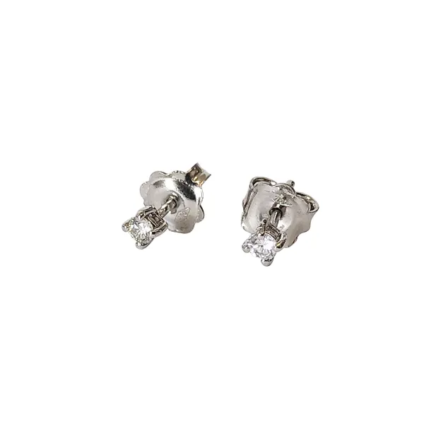 Oreccchini in oro bianco 18 kt con diamanti 0,14 ct
