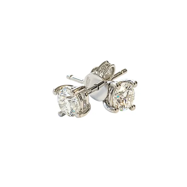 Orecchini in oro bianco 18 kt con diamante 0,63 ct