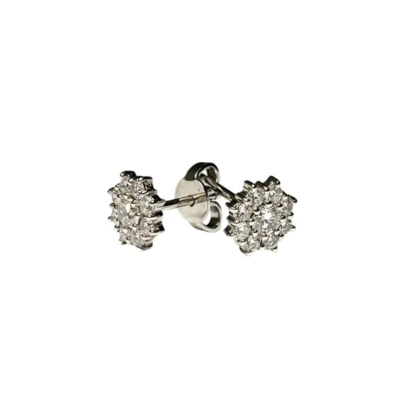 Orecchini in oro bianco 18 kt con diamanti 0,64 ct