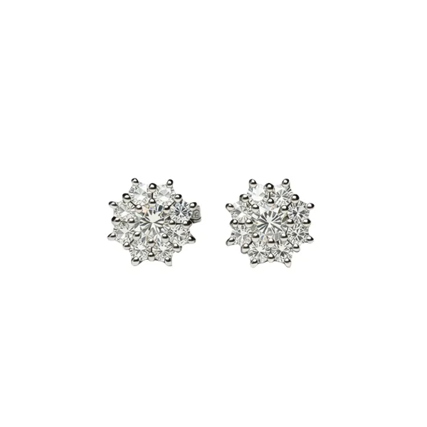 Orecchini in oro bianco 18 kt con diamanti 0,64 ct 2