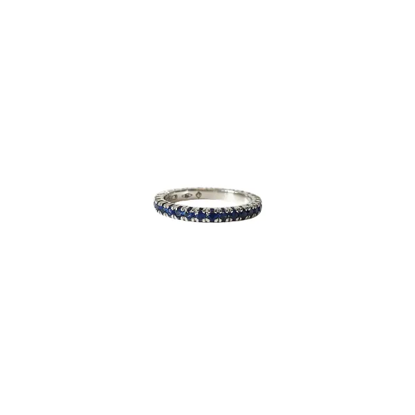 Eternity in oro bianco 18 Kt con Zaffiri 1,01 ct