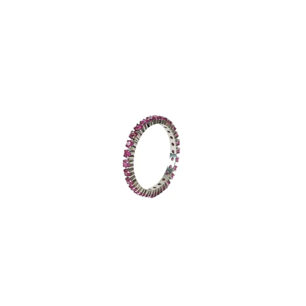 Eternity in oro bianco 18 Kt con Rubini 1,10 ct